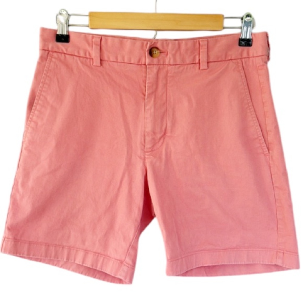 Vineyard Vines Shep & Ian salmon pink/orange cotton chino shorts size 30